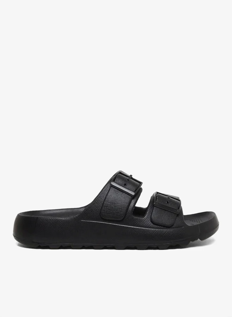 Men Buckle Detail Slides