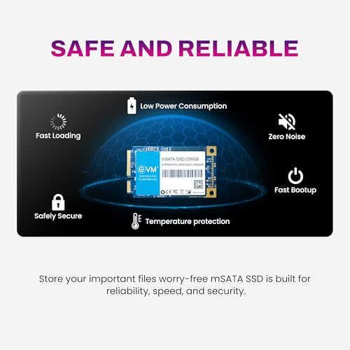 EVM 256GB mSATA Internal SSD | 3D NAND | Up to 520MB/s Read 500MB/s Write | Compact Laptop Upgrade Storage | 5 Year Warranty (EVMMS/256GB) - Image 5