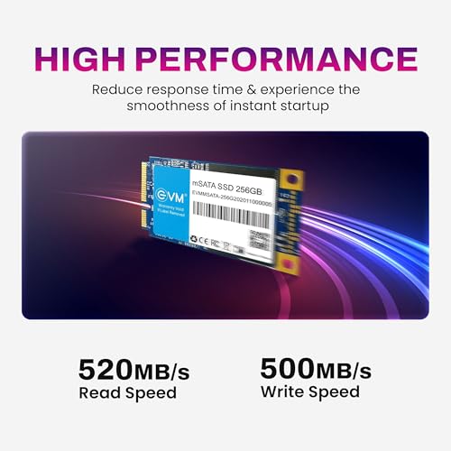 EVM 256GB mSATA Internal SSD | 3D NAND | Up to 520MB/s Read 500MB/s Write | Compact Laptop Upgrade Storage | 5 Year Warranty (EVMMS/256GB) - Image 4
