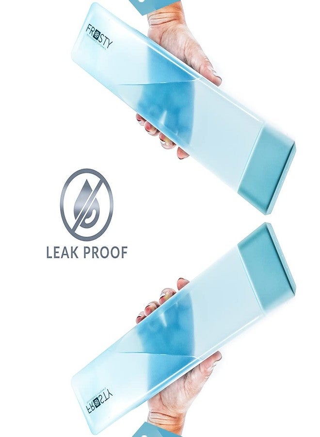 AQUAQLEAN زجاجة مياه بلاستيكية مربعة قابلة لإعادة الاستخدام من أكواكلين فروستي، مصنوعة من مواد آمنة غذائياً، مناسبة للثلاجة | طقم هدايا | مانعة للتسرب | خالية من مادة BPA | مثالية للصالة الرياضية، المكتب، المنزل، السفر، الجامعة (مجموعة من 6 زجاجات، سعة كل منها 1 لتر، متعددة الألوان) - Image 4