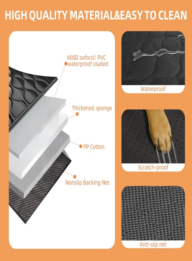 Mlivrom Scratchproof Dog Car Seat Cover For Back Seat, Waterproof Back Seat Pet Cover For Dogs With Mesh Window,Storage Pocket,Side Flap,Collapsible Nonslip Dog Seat Cover Universal Size Fit for Car/Truck/SUV - Image 3