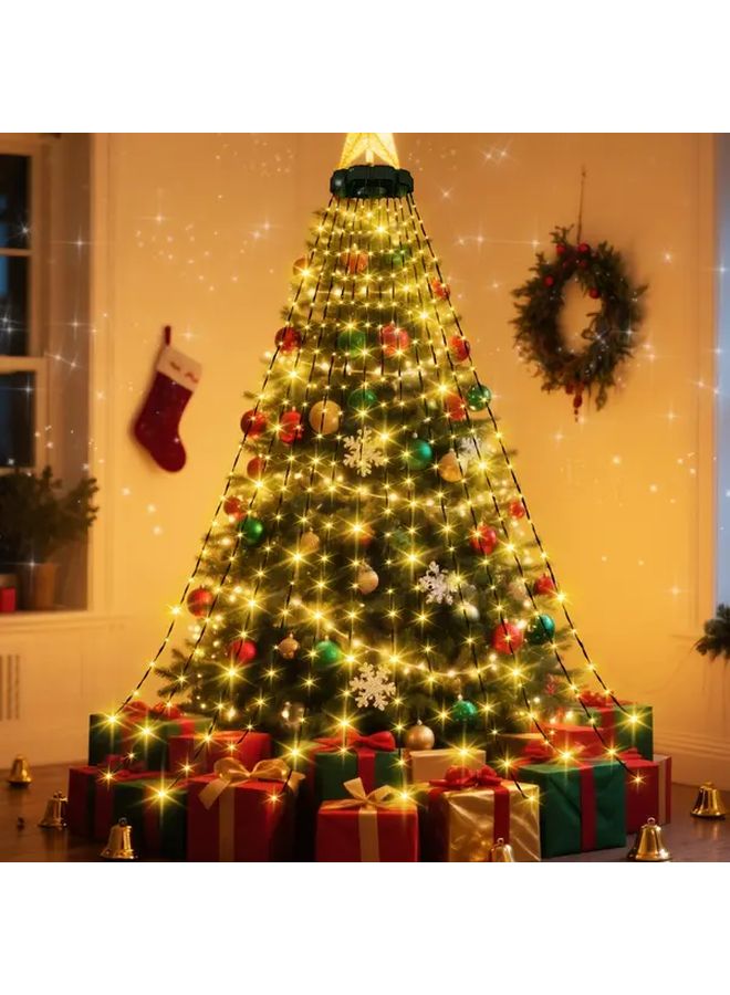 400 LED Warm Color Christmas Tree Fairy String Lights 8 Modes Indoor Outdoor Decoration - Image 1