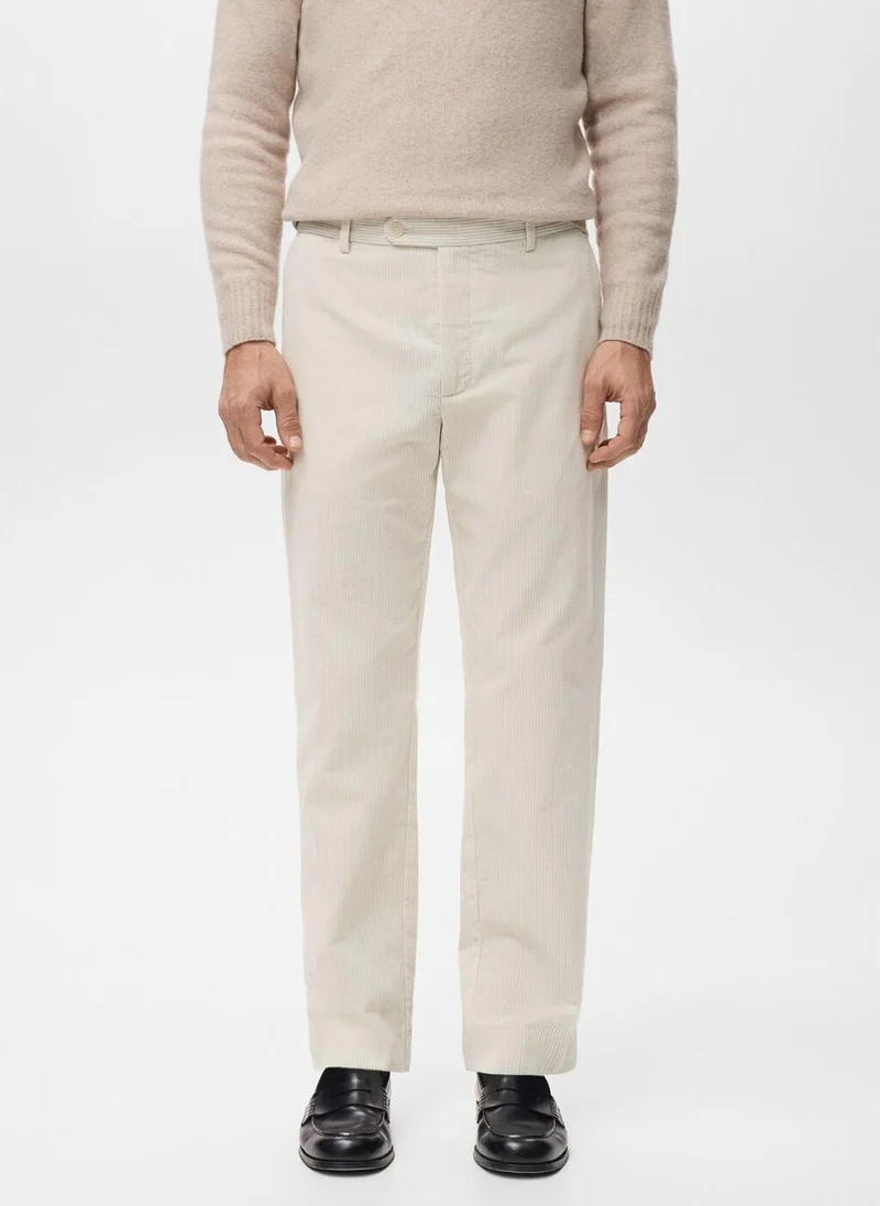 Corduroy regular-fit trousers