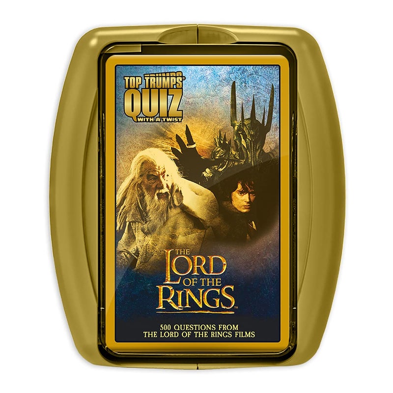 Top Trumps Lord of the Rings Quiz Game, 500 questions based on the films, gather your Fellowship battle through Middle Earth to make Frodo and Gandalf proud, makes a great gift for ages 8 plus - Image 1