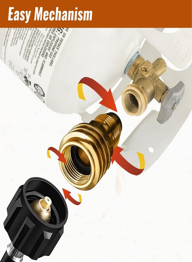 CALPOSE POL to QCC1 Propane Adapter, Old to New, Propane Tank Adapter Converts POL LP Tank Service Valve to QCC1/Type1 Hose or Regulator - Image 4