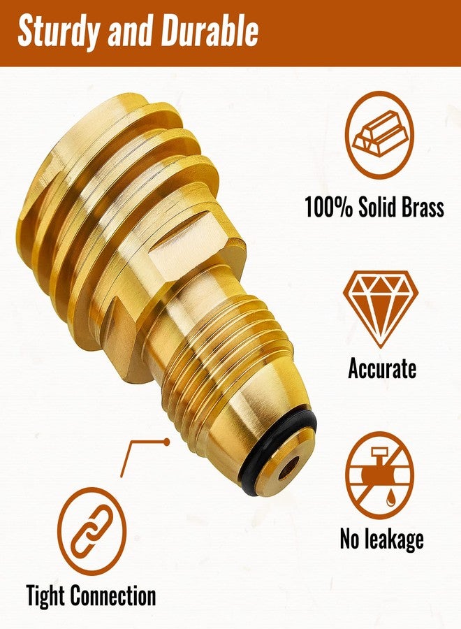 CALPOSE POL to QCC1 Propane Adapter, Old to New, Propane Tank Adapter Converts POL LP Tank Service Valve to QCC1/Type1 Hose or Regulator - Image 3
