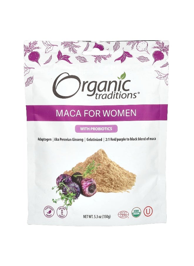 Organic Traditions Organic Traditions, Maca For Women with Probiotics, 5.3 oz (150 g) 