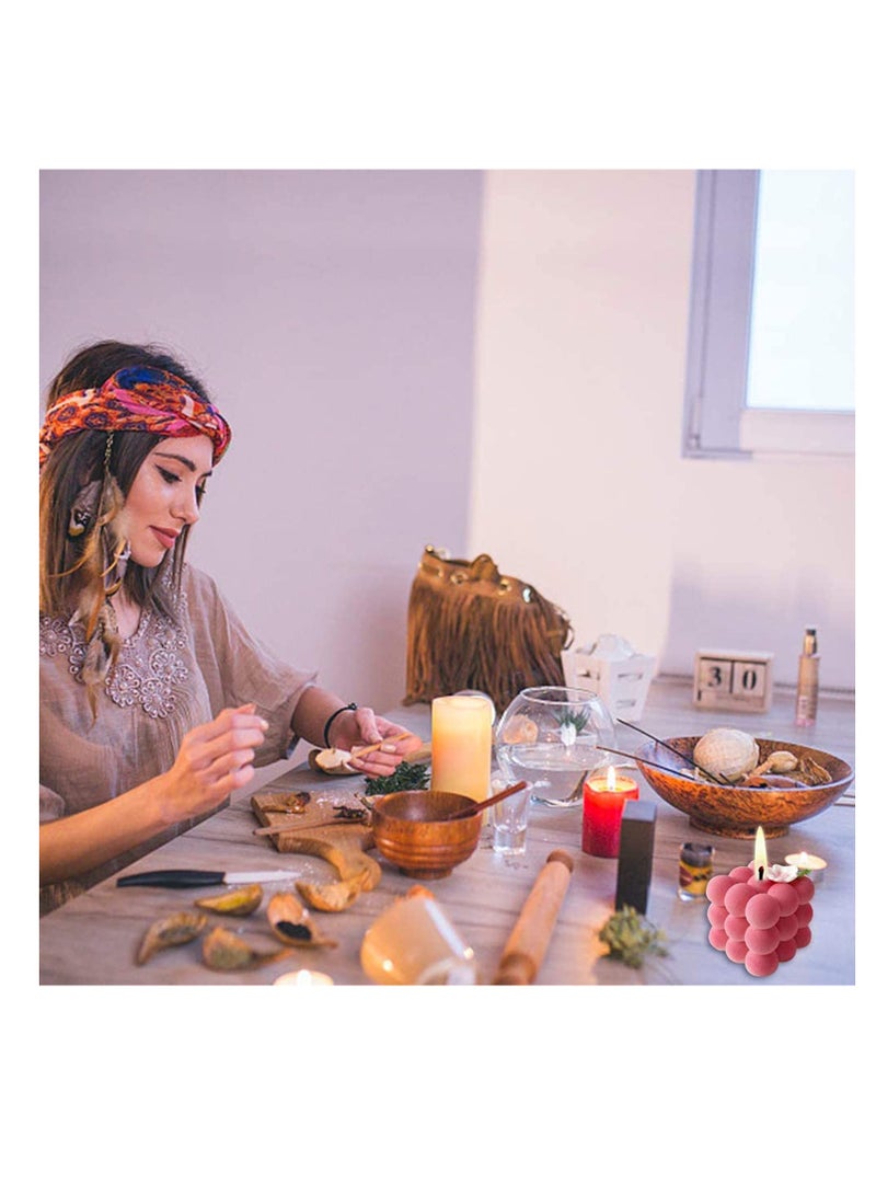 Zikra 2 Pcs 3D Soy Candle Silicone Molds Handmade Soap Ornament Mold, Candles Moulds with 100 Pcs Candle Wicks and 3 Pcs Wick Centering Devices for DIY Crafts Making Handicrafts Candle Decorations - Image 3