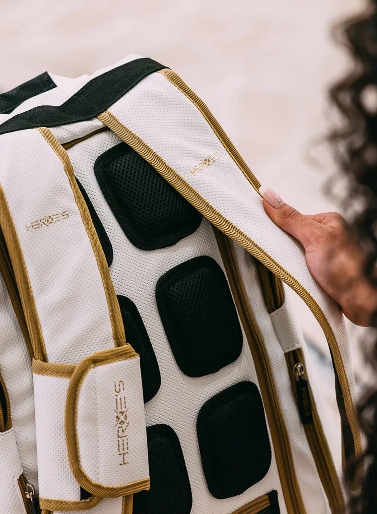 HEROES - PADEL BAG - THUNDER ATLAS PADEL BAG - CREAM - GOLD - Image 5