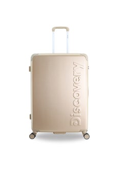 Discovery Discovery Focus ABS Hardside Checked Travel Luggage, Durable Lightweight 4 Double Wheel Expandable Trolley Bag, Extra Secure Combination Lock, 28" Suitcase, Check-In Large Trolley - Gold.  - Image 1