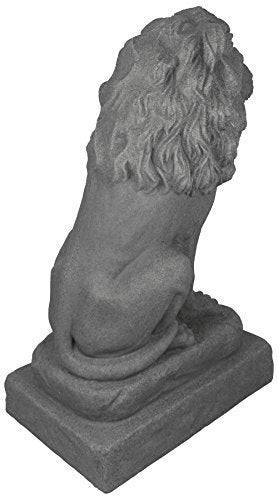 EMSCO Group Guardian Lion Statue – Natural Granite Appearance – Made of Resin – Lightweight – 28” Height - Image 3
