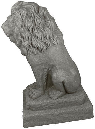 EMSCO Group Guardian Lion Statue – Natural Granite Appearance – Made of Resin – Lightweight – 28” Height - Image 2