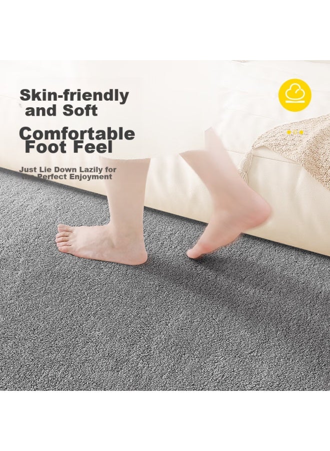 Dajiang Bedside Rug, Bedroom Plush Throw For Girls' Room, Stuffed Floor Mat, 60x160cm - Image 5