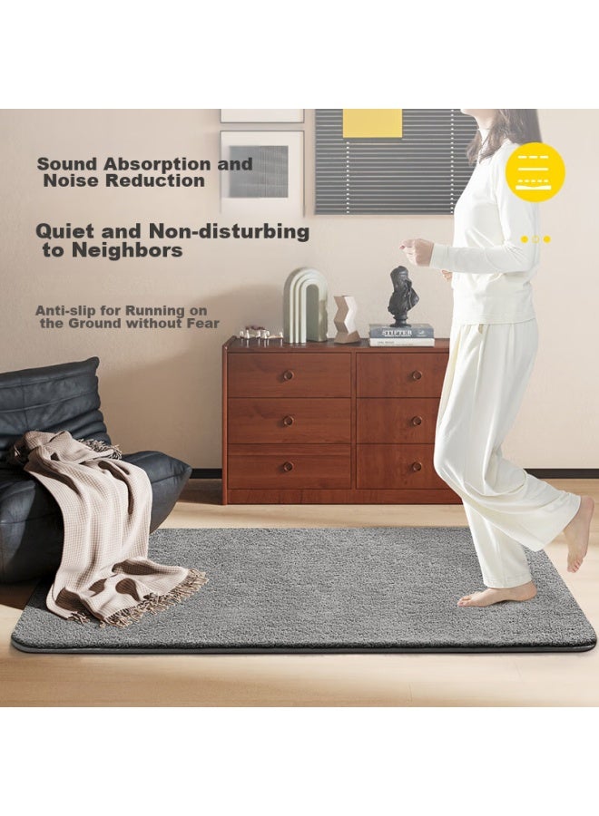 Dajiang Bedside Rug, Bedroom Plush Throw For Girls' Room, Stuffed Floor Mat, 60x160cm - Image 3