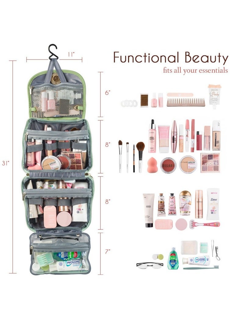 general Waterproof Toiletry Bag with Hook Hanging Cosmetic Organizer Travel Bathroom Essentials Pouch Portable Bathroom Storage Bag - Image 2