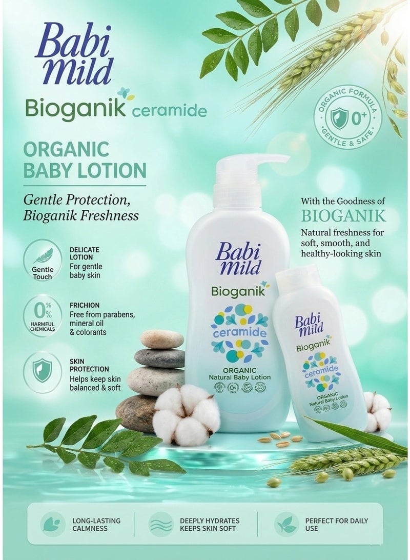BABIMILD Babi Mild Bioganik Ceramide Organic Natural Baby Lotion – Gentle Touch Skin Barrier Repair & Deep Moisturizing Care (0+ Months) 180ml - Image 4