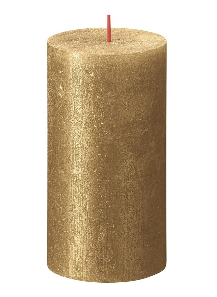 BOLSIUS - Shimmer Pillar Candle Gold - Image 1