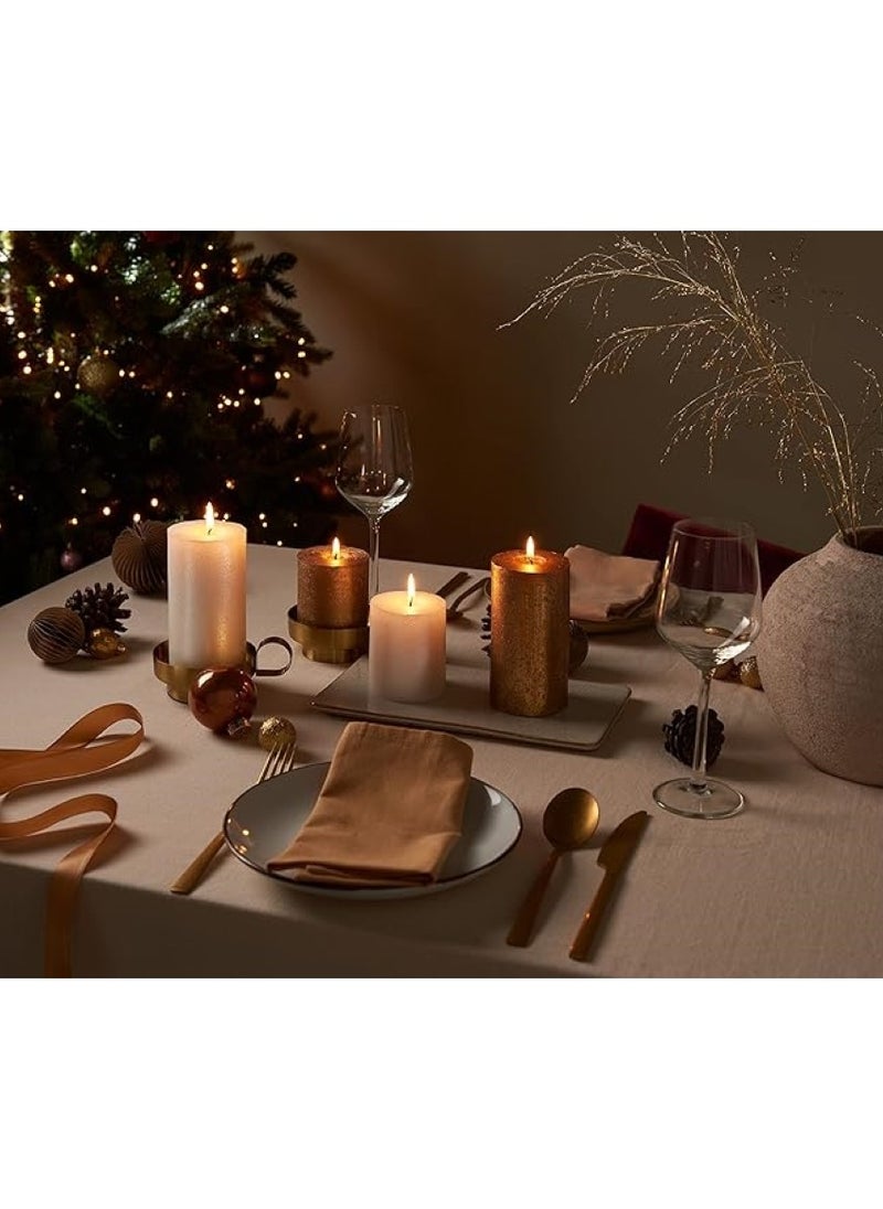 BOLSIUS - Shimmer Pillar Candle Gold - Image 1