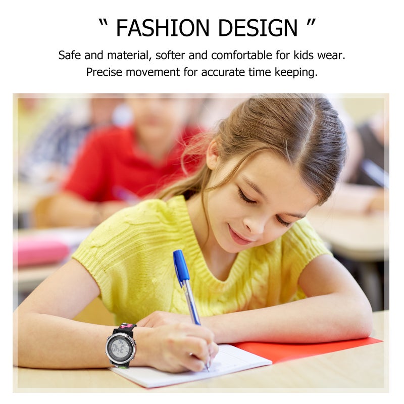 💍 ساعة رقمية مقاومة للماء تصميم دائري بسيط قطر ٣ ٥ سم مجموعة واحدة - Image 3