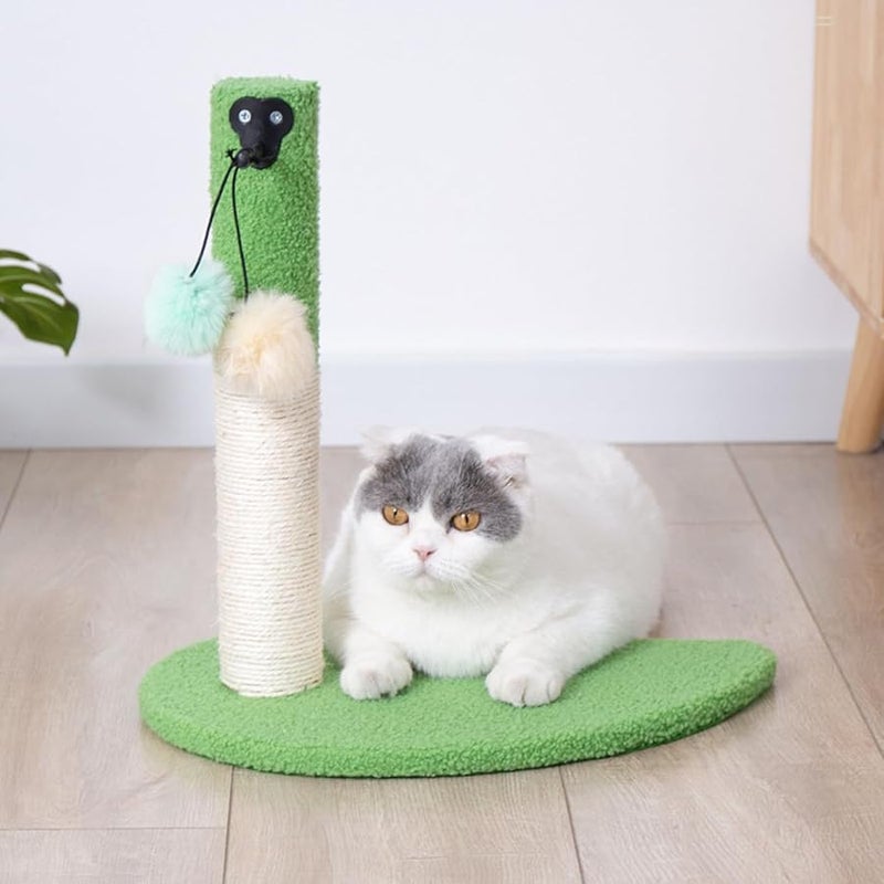 Grapefruit Sisal Rope Cat Scratcher Post Interactive Toy For Large Cats - Image 5