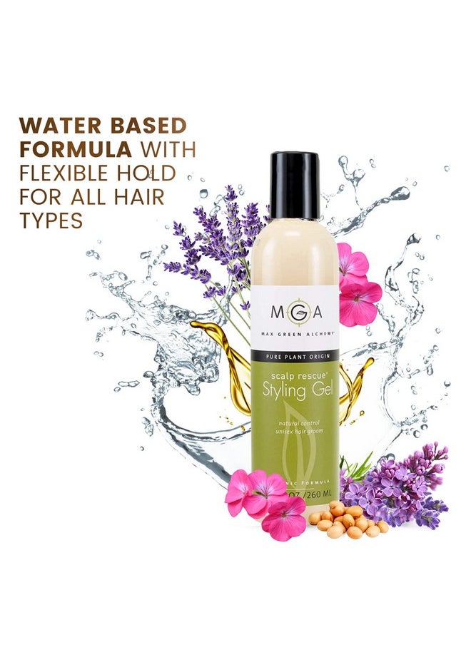 Max Green Alchemy Scalp Rescue Styling Gel, Organic Unisex Formula Controls Frizz and Fly Away Hair, Curly Hair Community Favorite Gives Flexible Natural Hold, Fights Humidity, Alcohol Free & Water Based | 8.8 Fl Oz  - Image 5