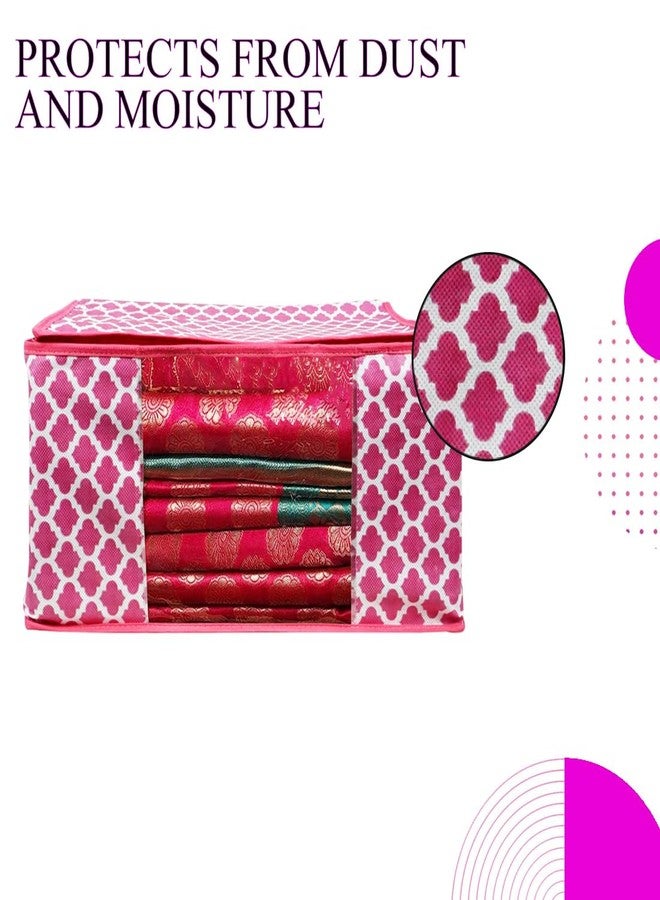 Shaping Fabric Saree Cover Set of 01 Non-Woven Fabric Clothes Organiser for Wardrobe with Transparent Window & Double Zip Clothes Storage Bag, Garment Cover SF_XL_SC_CC_XPID1598426731599233 - Image 3