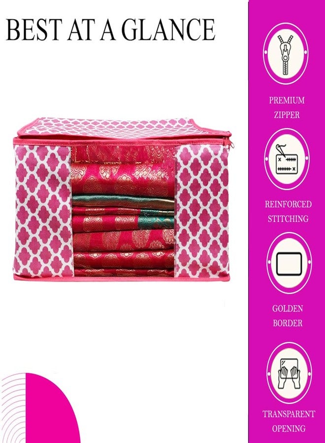Shaping Fabric Saree Cover Set of 01 Non-Woven Fabric Clothes Organiser for Wardrobe with Transparent Window & Double Zip Clothes Storage Bag, Garment Cover SF_XL_SC_CC_XPID1598426731599233 - Image 4