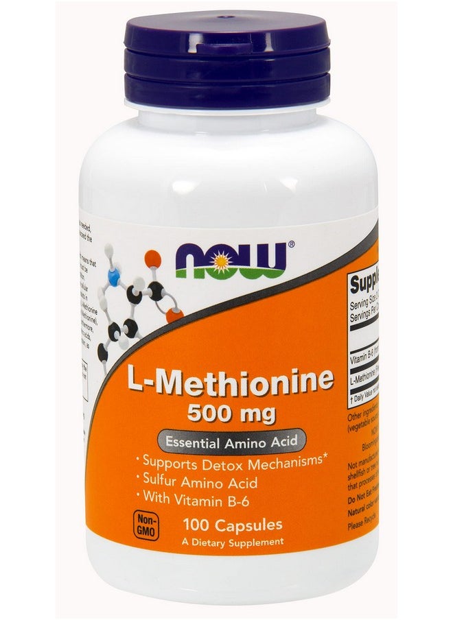 now Foods Lmethionine 100 Capsules  500Mg Pack Of 2  - Image 1
