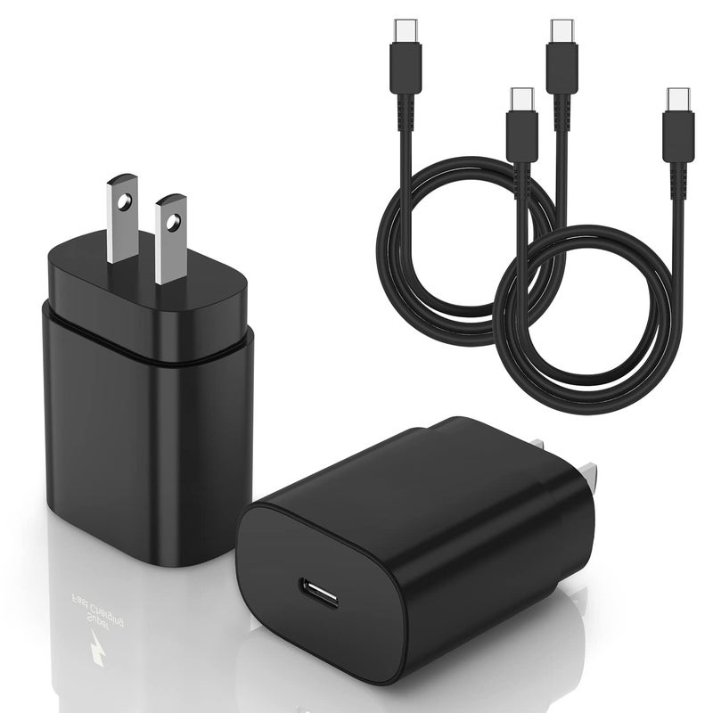 DGVERS for Samsung Galaxy Super Fast Charging Cord Type C Charger, 25w Android Phone Charger Block &10ft USBC to USB-C Cable for Galaxy S25/S24 Ultra/S24 S23 S22 S21 S20 (Ultra/Plus),iPad Pro/Air/Mini 2Pack - Image 1