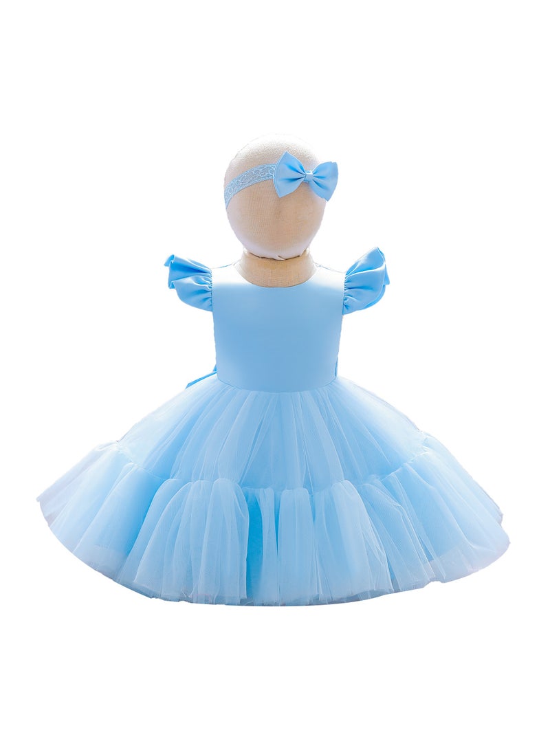 D'Daniela Party Dresses for Baby - Blue - Image 1
