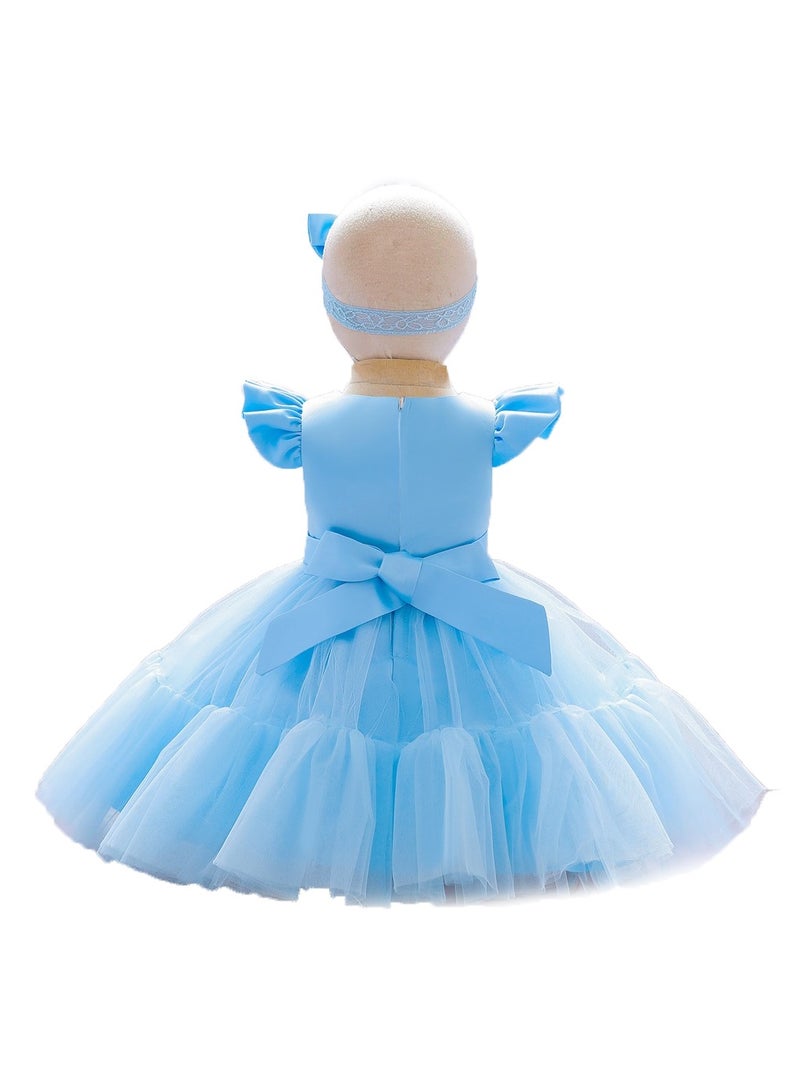 D'Daniela Party Dresses for Baby - Blue - Image 3