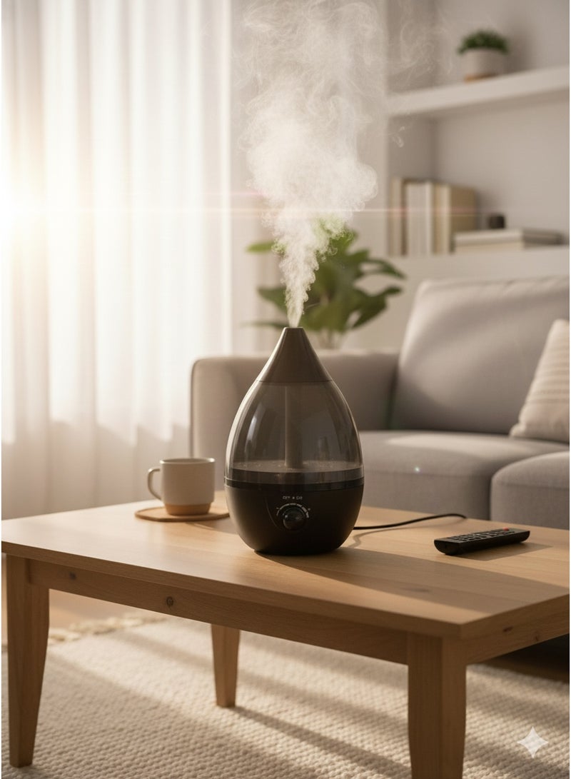 دوما فواحة بخار وجهاز مرطب هواء وناشر عطر كهربائي (اسود 3 لتر) - Image 5