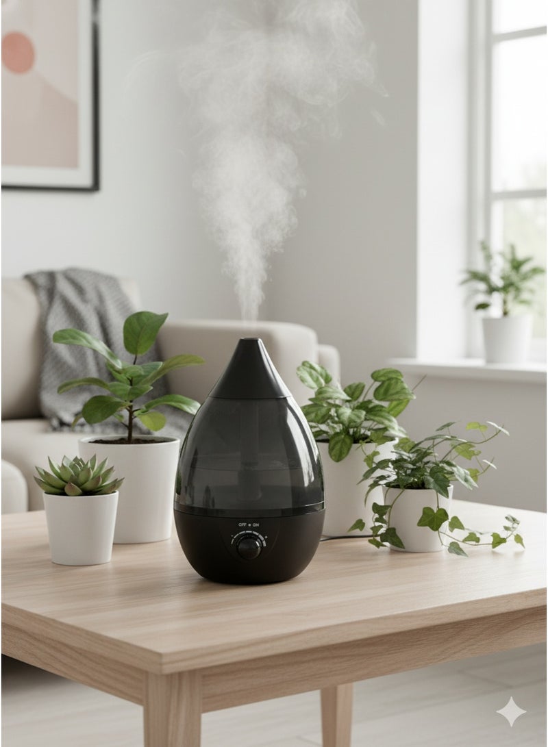 دوما فواحة بخار وجهاز مرطب هواء وناشر عطر كهربائي (اسود 3 لتر) - Image 2