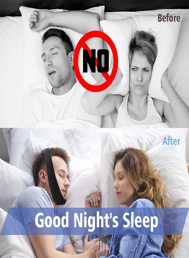 MAGNEECH 1 Pack Black Comfortable Chin Strap for CPAP Users, Chin Strap for Sleeping,Men and Women to Stop Snoring Universal Size- Keep Mouth Closed and Reduce Air Loss for Better Sleep - Image 4