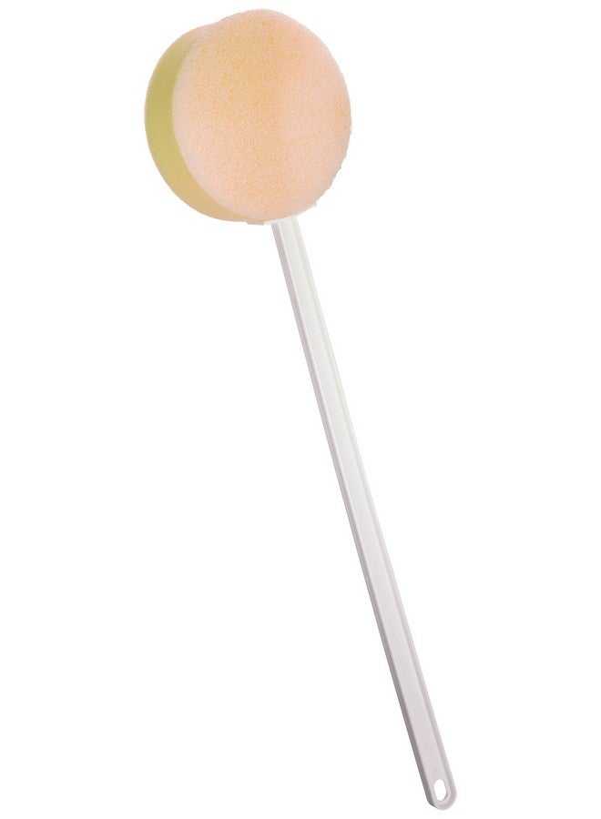 Sammons Preston Long Scrub Sponges, 22.5" Long Handled Washer & Scrubber Tool With Polyfoam Round Sponge & Loofah On One Side, Bath & Shower Cleaning Aid, Extended Reacher For Limited Range Of Motion - Image 1