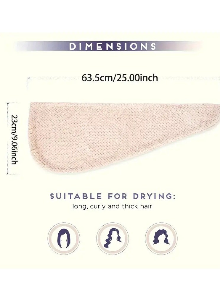 Goolsky Thickened Bath Cap, Quick-drying Hair Turban, Water Absorption Hair Drying Cap for All Hair Types  - Image 4