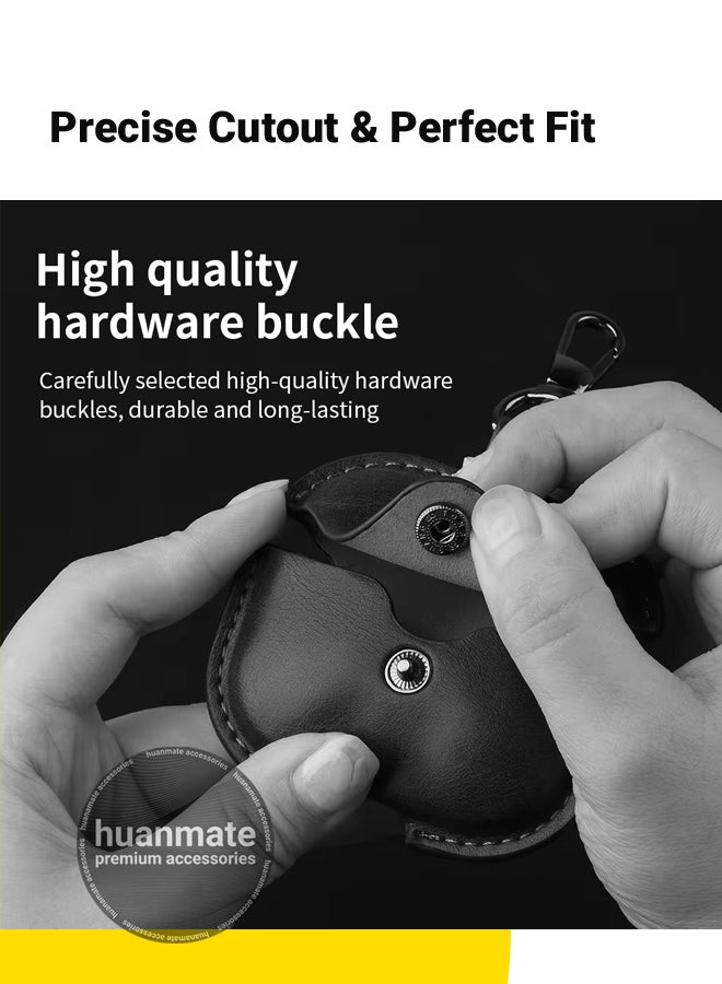 huanmate Apple AirPods 4 Shockproof Protection Case Cover - Black - Lightweight, Stylish Design, Accurate Cut-outs - Easy to Install & Remove - Durable Shield for Your Apple AirPods 4  - Image 2