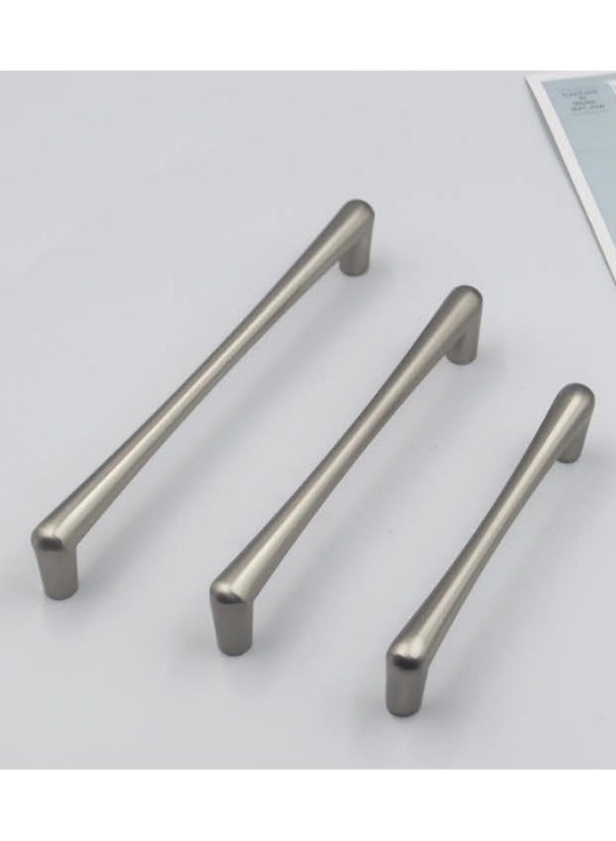 اي ديد ستة مقابض خزانة عالية الجودة، مقابض باب المطبخ المصنوعة من الفولاذ المقاوم للصدأ مقاس 138 مم، مركز الفتحة 128 مم، مقابض خزانة الأدراج مع مسامير - Image 1