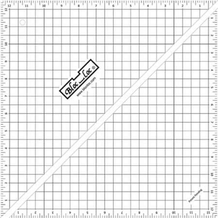 Bloc Loc~12.5" Half Square Triangle Ruler, Acrylic Ruler - Image 3