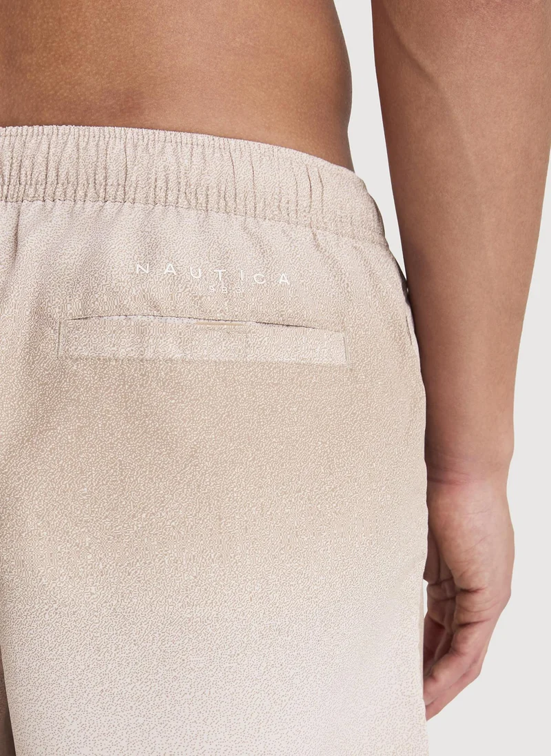 Nautica  Men Regular Fit Swim Shorts for Beach and Pool Wear-Taupe for Men | Best Price UAE