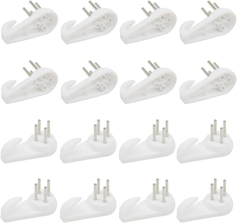 Hocansen 50 PCS Invisible Nail Wall Hooks Plastic Hardwall Hanger Hooks Picture Hangers Non-Mark Hook for Hanging Art Decorations Photo Frame (30x15x5/XK-SL) - Image 1
