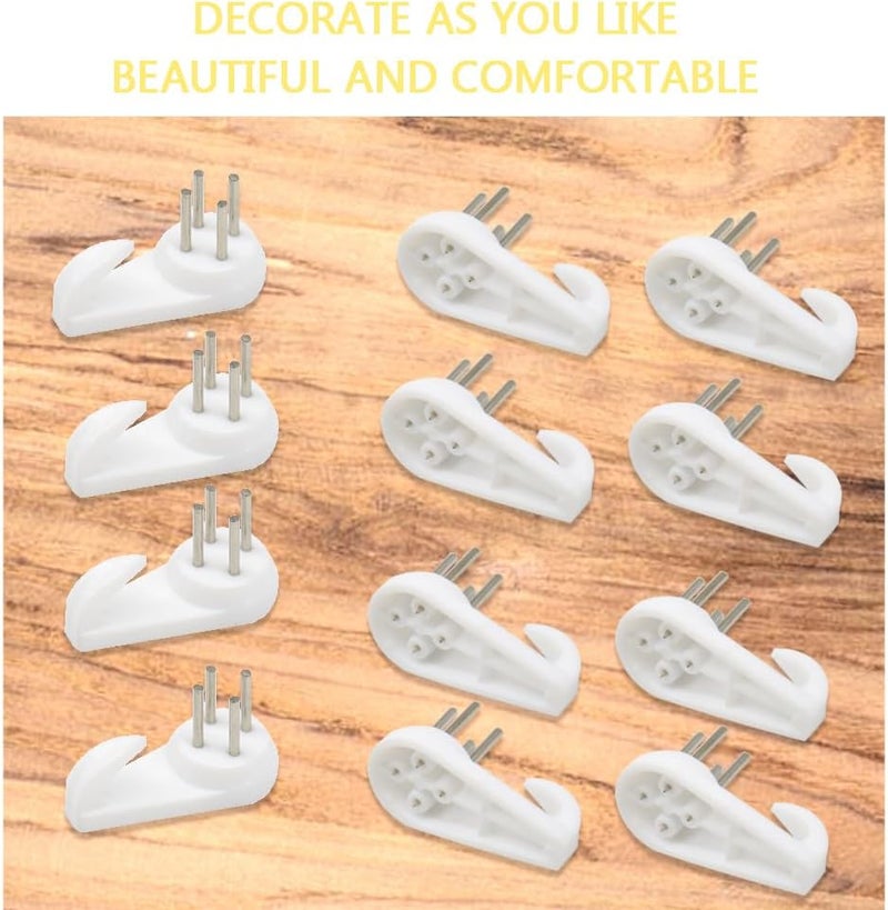 Hocansen 50 PCS Invisible Nail Wall Hooks Plastic Hardwall Hanger Hooks Picture Hangers Non-Mark Hook for Hanging Art Decorations Photo Frame (30x15x5/XK-SL) - Image 5