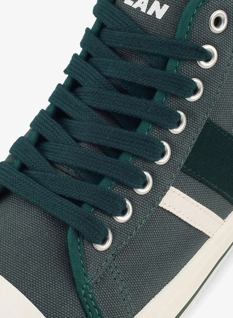 Oaklan By Shoexpress GREEN Men Striped Lace-Up Sneakers for Men | Best Price UAE