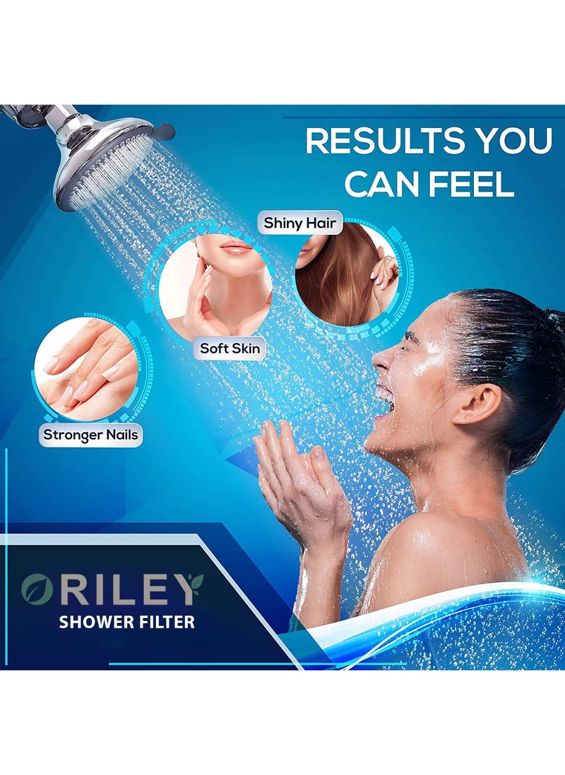 ORILEY ORILEY 15 Stage Shower Filter Tap Hard Water Softener with Replaceable MultiStage Cartridge Activated Carbon for Chlorine Removal Skin Hair Conditioning 1 Pc JSQ11  - Image 3