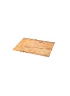 Restaurantware Restaurantware-Voga 12.5 Inch 10.25 Inch Serving Board, 1 Rectangle Cheese Platter Board - Large, Break Resistant, Countryside Brown Faux Wood Charcuterie Serving Tray, For Appetizers And Spreads,  - Image 1