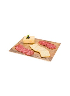 Restaurantware Restaurantware-Voga 12.5 Inch 10.25 Inch Serving Board, 1 Rectangle Cheese Platter Board - Large, Break Resistant, Countryside Brown Faux Wood Charcuterie Serving Tray, For Appetizers And Spreads,  - Image 3