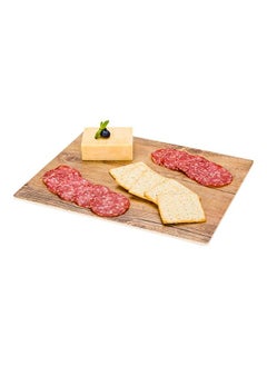 Restaurantware Restaurantware-Voga 12.5 Inch 10.25 Inch Serving Board, 1 Rectangle Cheese Platter Board - Large, Break Resistant, Countryside Brown Faux Wood Charcuterie Serving Tray, For Appetizers And Spreads,  - Image 4