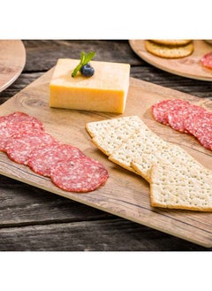 Restaurantware Restaurantware-Voga 12.5 Inch 10.25 Inch Serving Board, 1 Rectangle Cheese Platter Board - Large, Break Resistant, Countryside Brown Faux Wood Charcuterie Serving Tray, For Appetizers And Spreads,  - Image 5