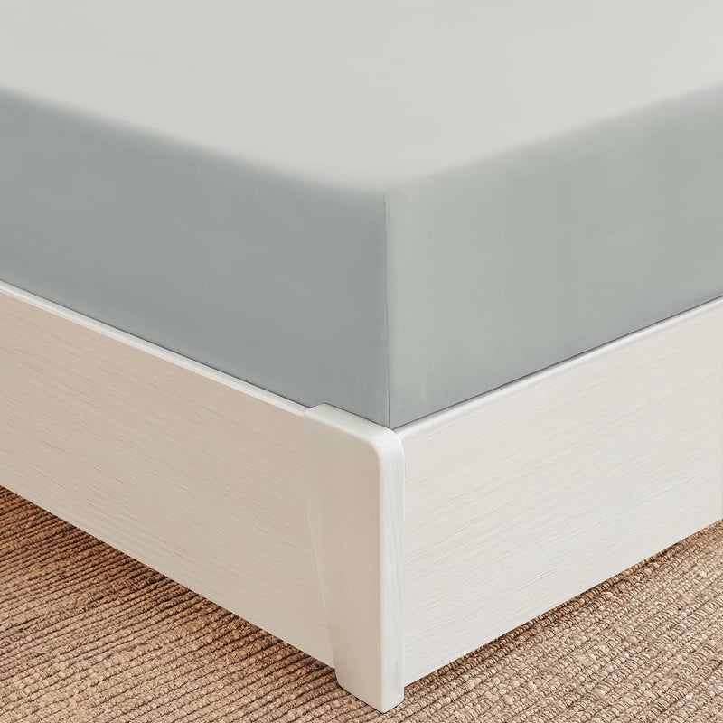 Mellanni Twin Fitted Sheet Only - Iconic Collection Bedding Sheets - Soft & Cooling Sheets with up to 16 inch Deep Pocket - All Around Elastic - Wrinkle  Fade  Stain Resistant - 1 PC (Twin  Spa Mint) - Image 1