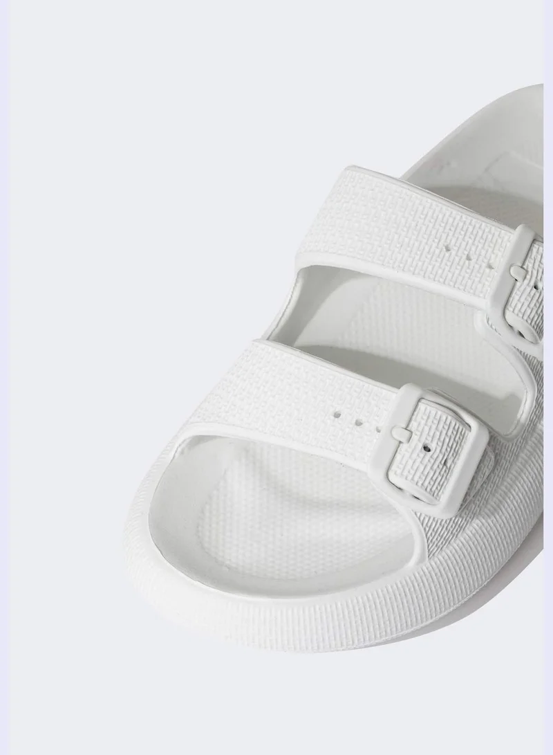 DeFacto High Sole Double Band Slippers